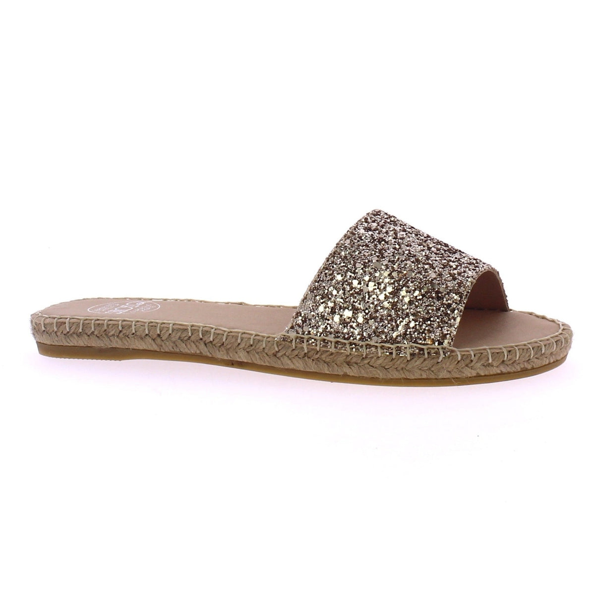 Summer Espadrille in Champagne Glitter - Shoeq