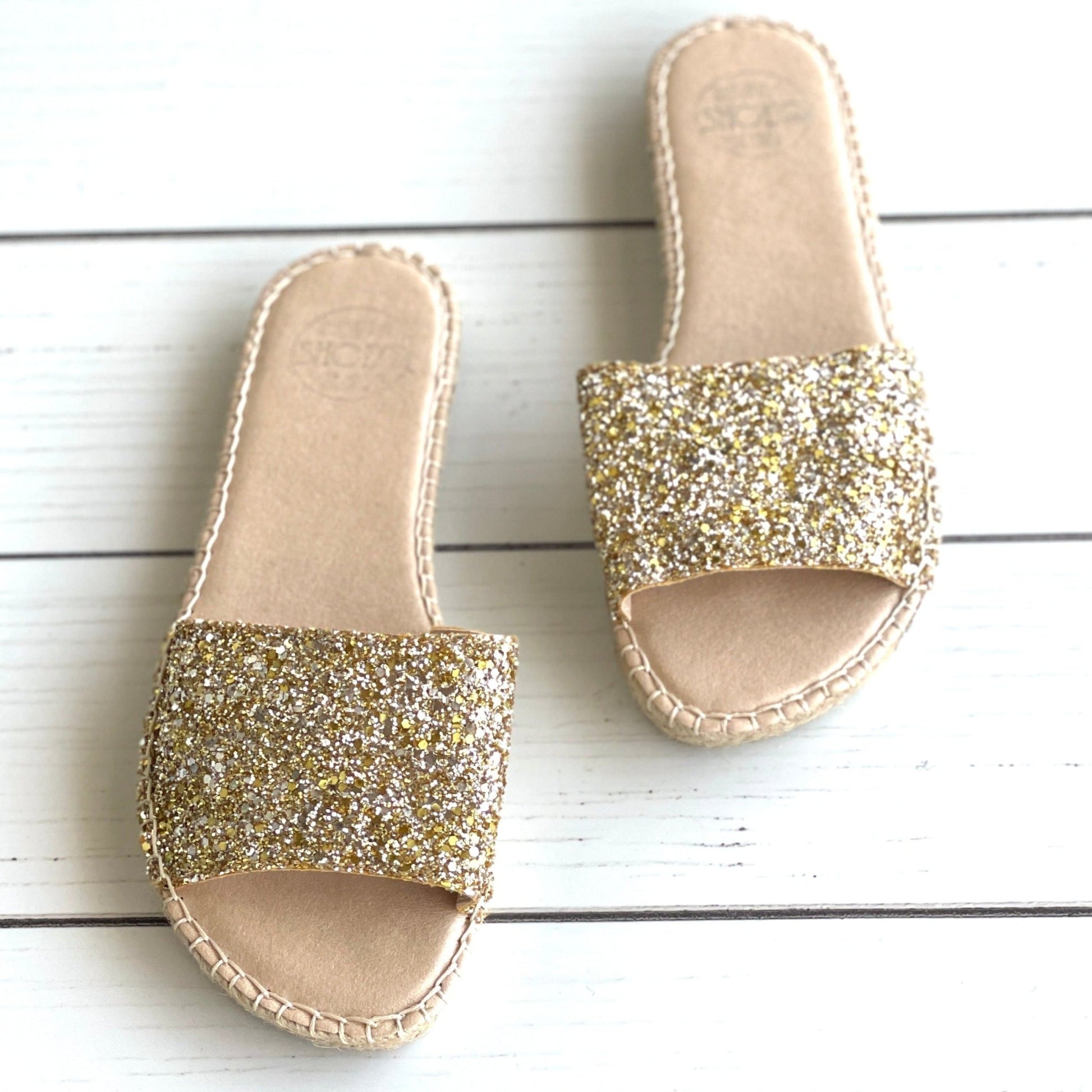 Summer Espadrille in Gold Glitter - Outlet item - Shoeq
