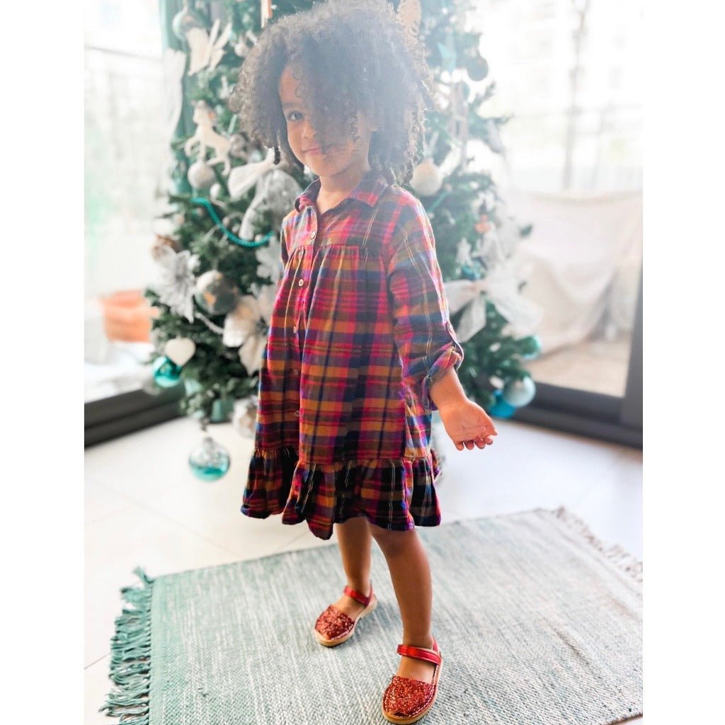 Toddler Avarca in Red Glitter - Shoeq