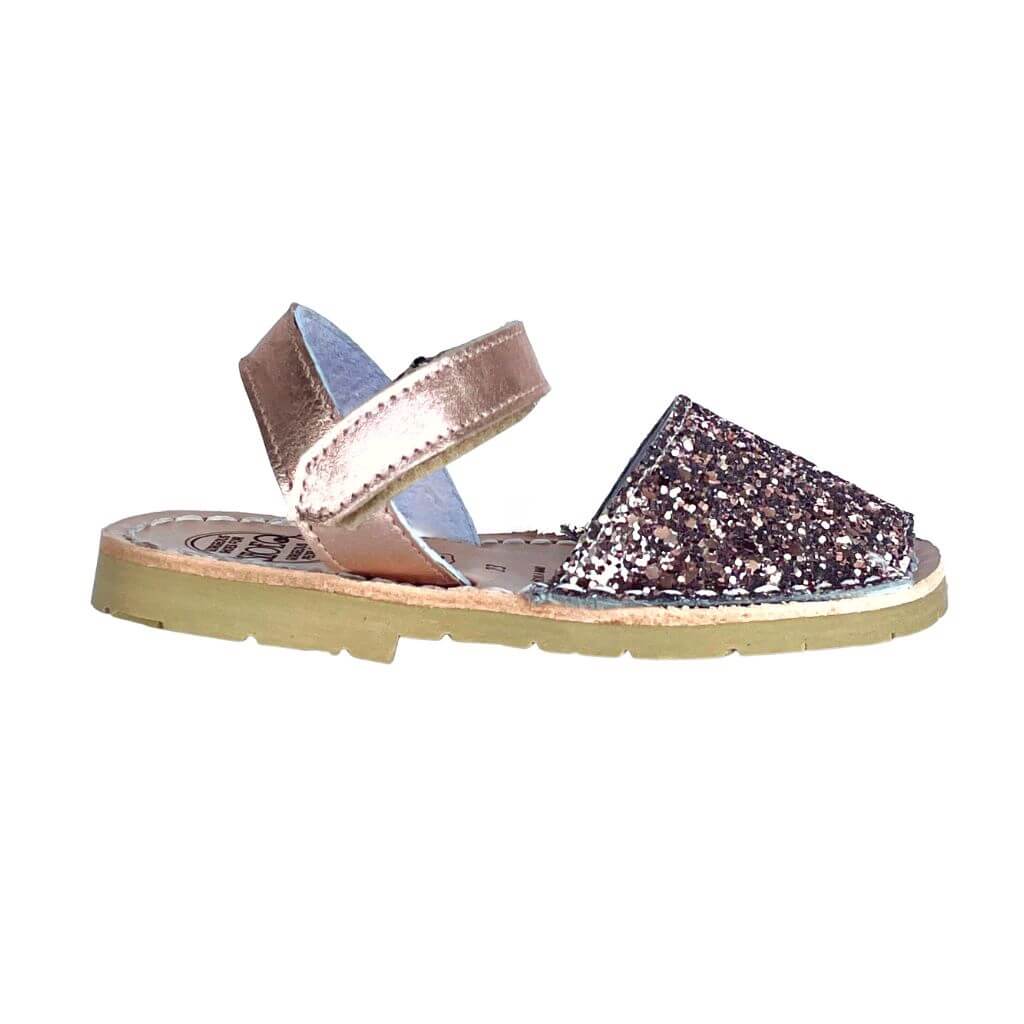 Toddler Avarca in Rose Gold Glitter - Shoeq
