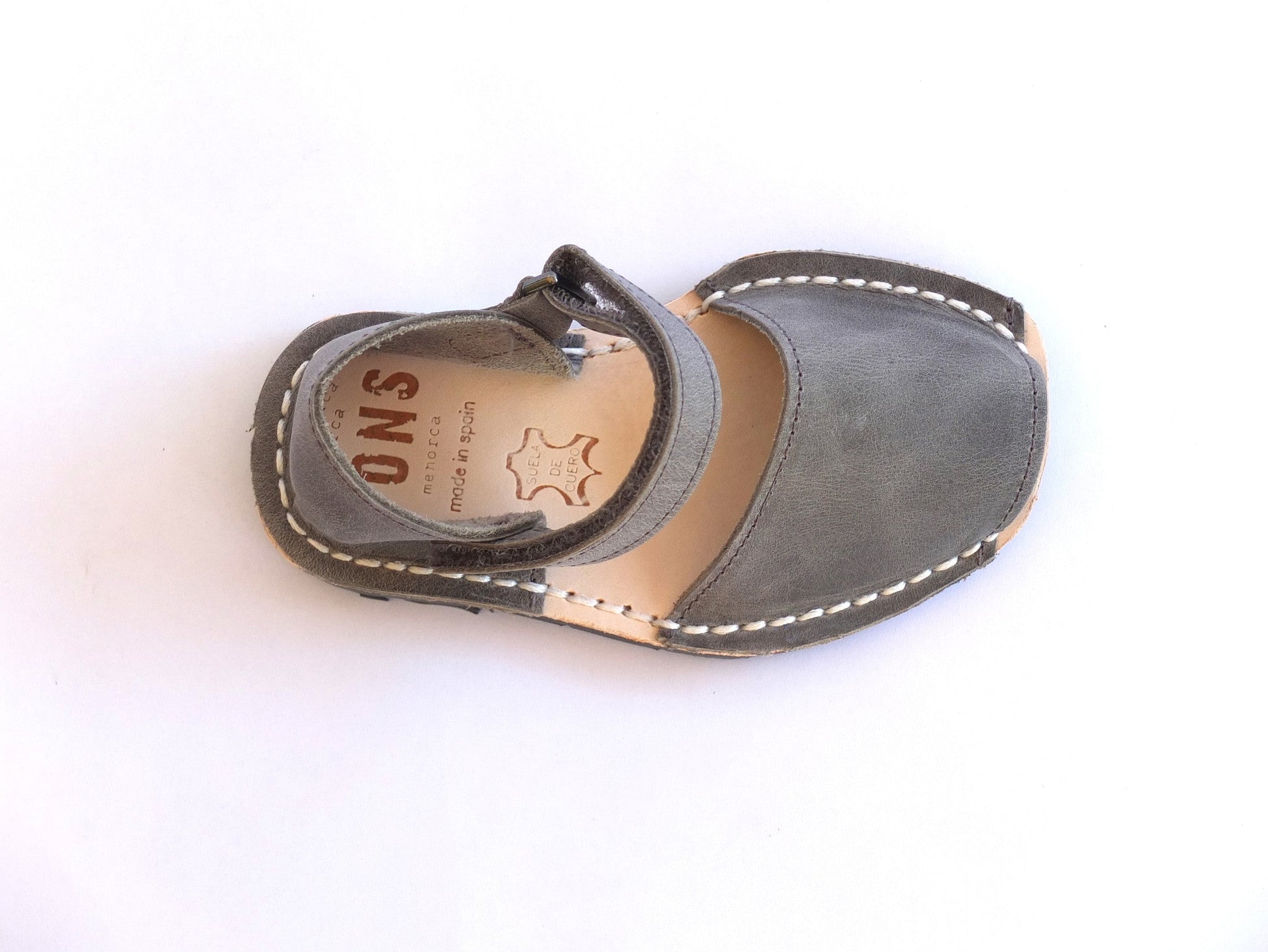 Unisex Grey Leather Classic - Shoeq